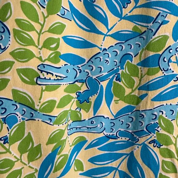 Lily Pulitzer Vintage Mimosa Alligator Cotton Blend Carpis Pants Women's 6 - Picture 3 of 7